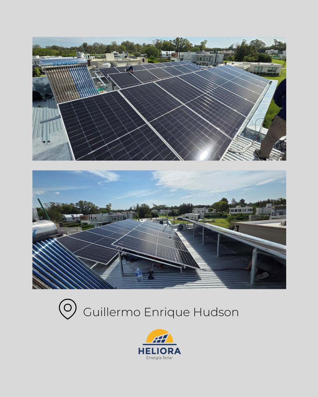 Instalación de paneles solares en Guillermo E. Hudson